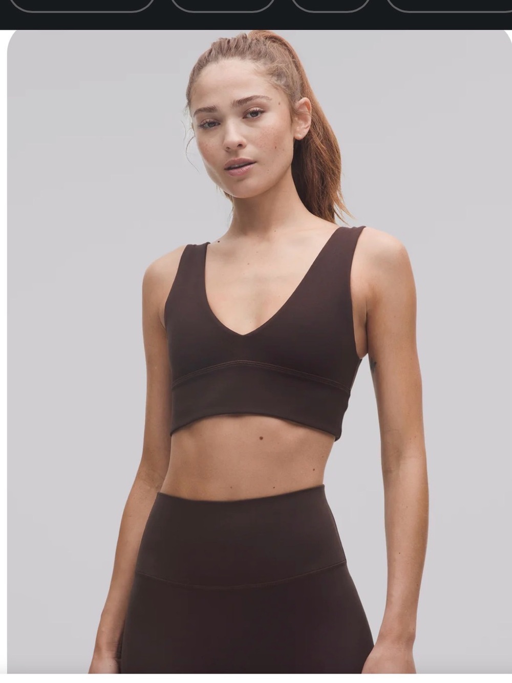 lululemon athletica V-Neck Bra in Sequoia